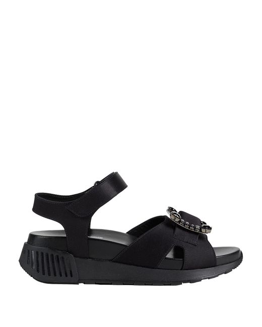 Sergio Rossi Black Sandals Textile Fibers