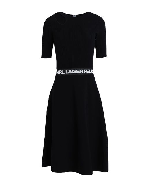 Vestido midi Karl Lagerfeld de color Black