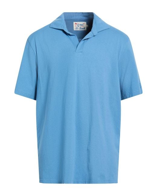 Mc2 Saint Barth Blue Slate Polo Shirt Cotton for men