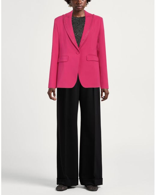 Relish Pink Fuchsia Blazer Polyester, Elastane