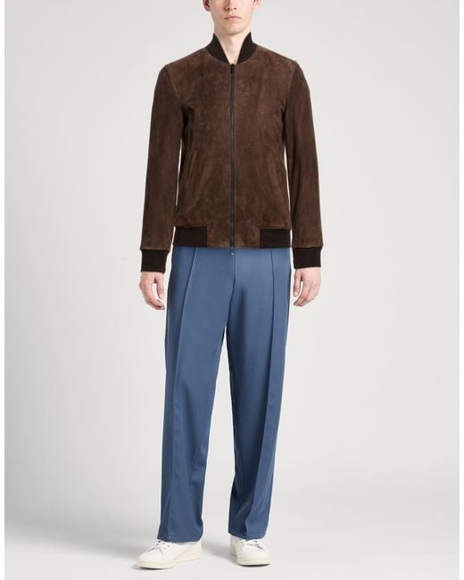 Drumohr Brown Jacket Lambswool for men