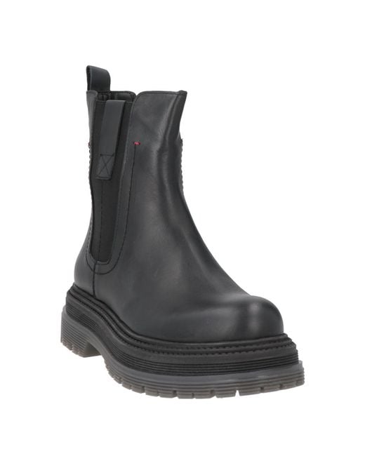 Inuovo Black Ankle Boots Leather