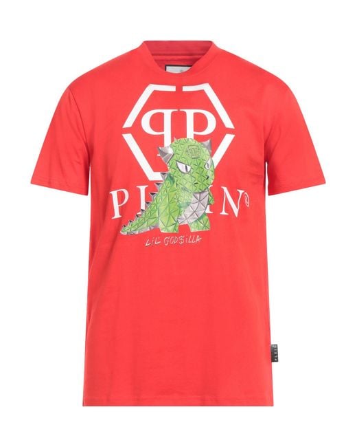 Philipp Plein Red T-Shirt for men