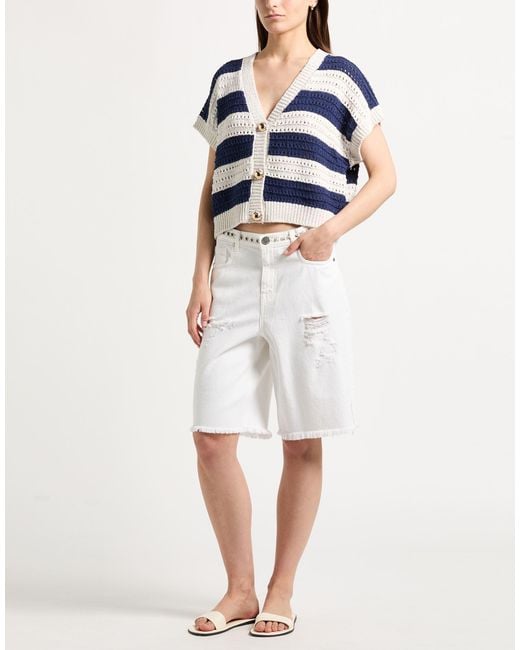 Gaelle Paris White Denim Shorts Cotton