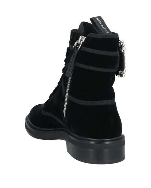 Roger Vivier Black Ankle Boots Textile Fibers