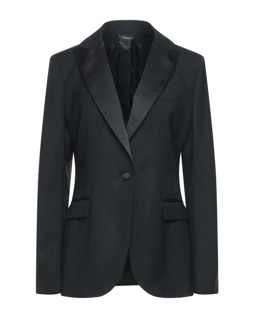 P.A.R.O.S.H. Black Blazer Virgin Wool, Elastane, Acetate, Polyamide