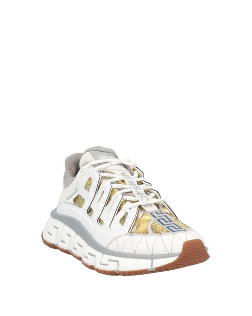 Versace White Canvas & Leather Sneaker