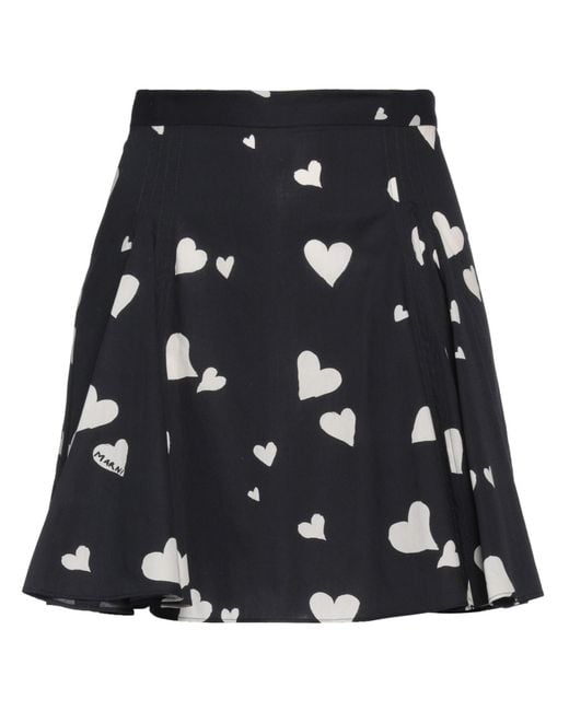 Marni Black Midnight Mini Skirt Cotton