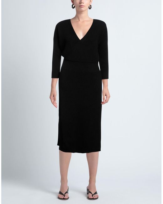 Robe midi Agnona en coloris Black