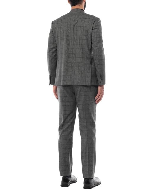 SARTITUDE NAPOLI Gray Suit Super 130S Wool for men