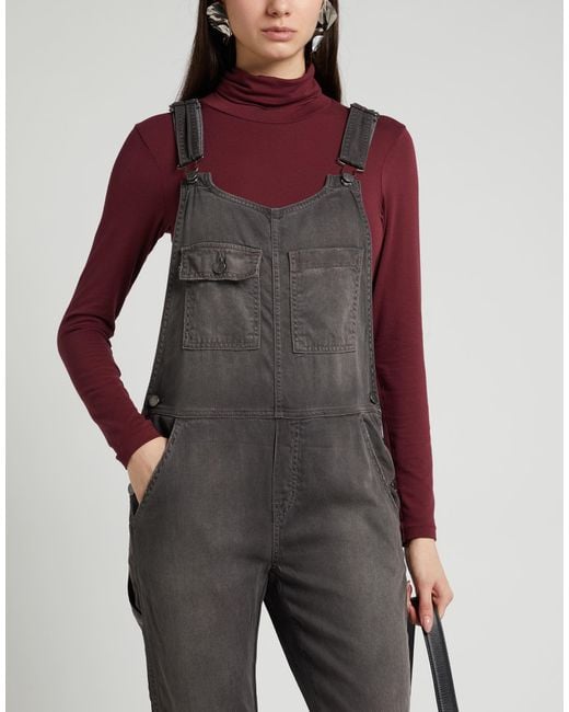 Current/Elliott Gray Overalls Lyocell, Cotton