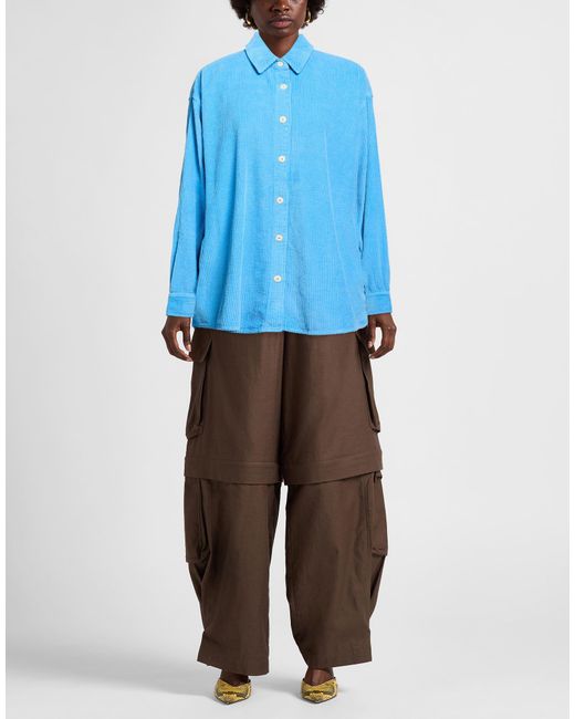 American Vintage Blue Shirt Cotton
