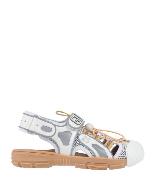 Gucci White Tinsel Sandal Sneakers