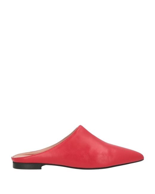 Pollini Red Mules & Clogs