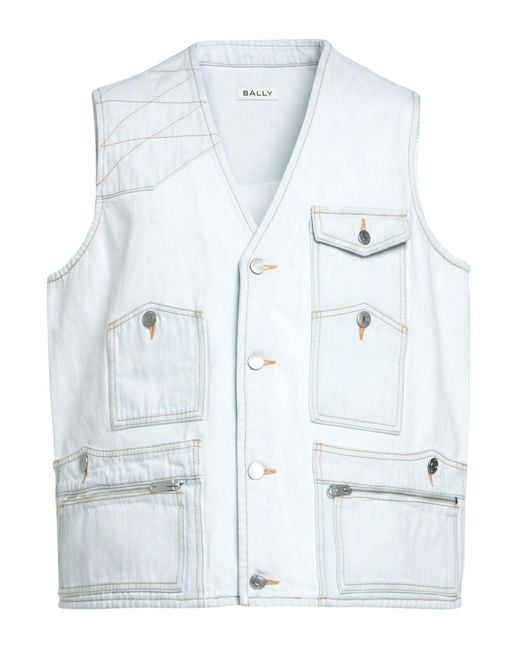 Bally Blue Denim Outerwear Cotton for men