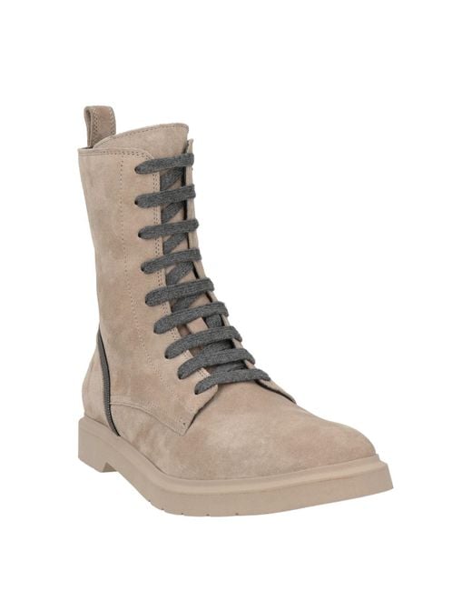 Brunello Cucinelli Natural Ankle Boots
