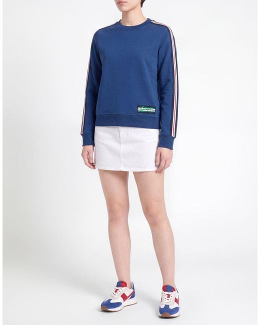 Love Moschino Blue Sweatshirt Cotton, Elastane