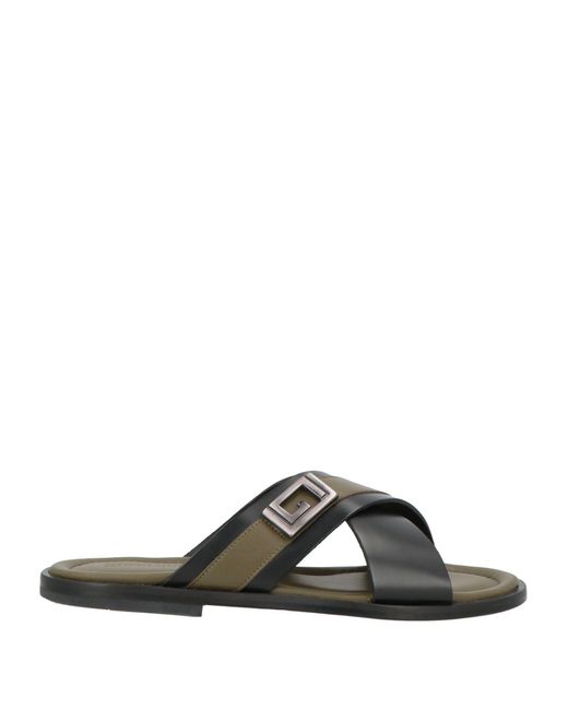 Giovanni Conti Black Sandals Calfskin for men