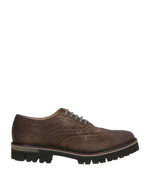 Brimarts Brown Lace-Up Shoes Soft Leather for men