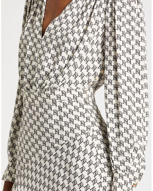 Elisabetta Franchi White Midi Dress Polyester