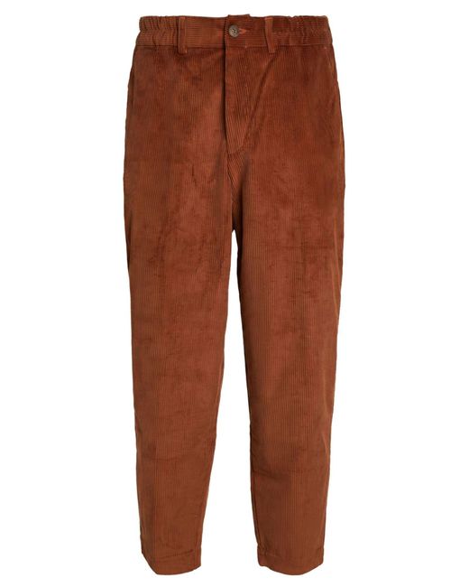 WOC WRITING ON COVER Brown Pants Cotton, Elastane for men