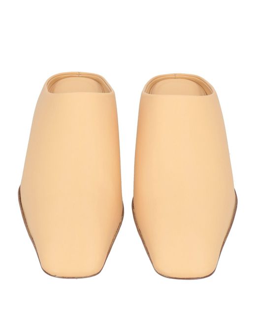 Jil Sander Natural Sand Mules & Clogs Leather
