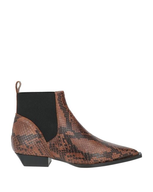 Angel Alarcon Brown Ankle Boots Leather
