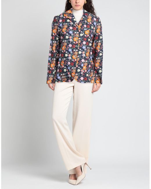 HER SHIRT HER DRESS Blue Blazer