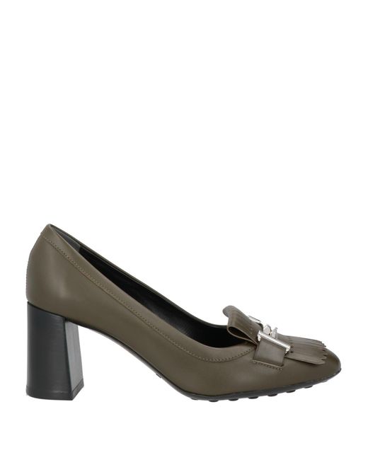 Tod's Gray Dark Loafers Soft Leather