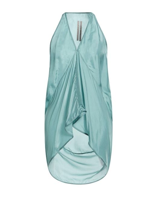 Rick Owens Blue Top Cupro