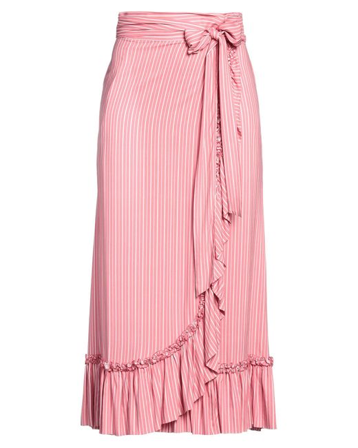Jupe longue Loretta Caponi en coloris Pink