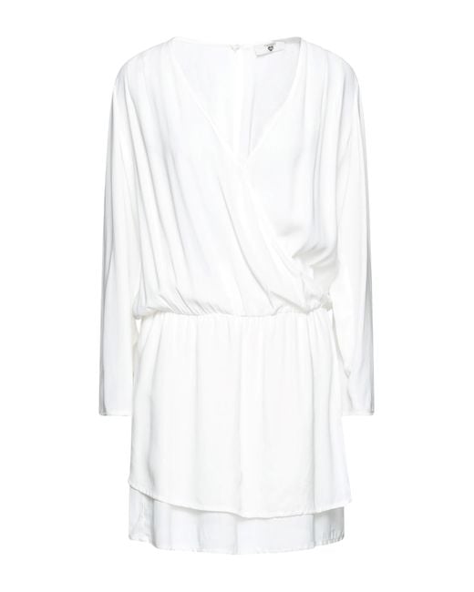 Twinset White Mini Dress Viscose