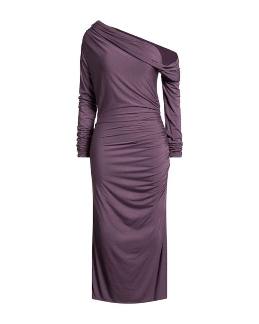 Elisabetta Franchi Purple Midi Dress