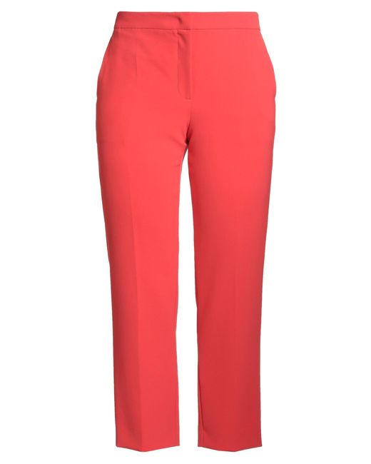 Moschino Red Pants Polyester, Polyurethane