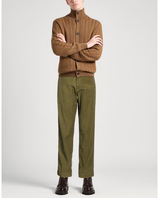 Incotex Green Military Pants Cotton, Elastane for men