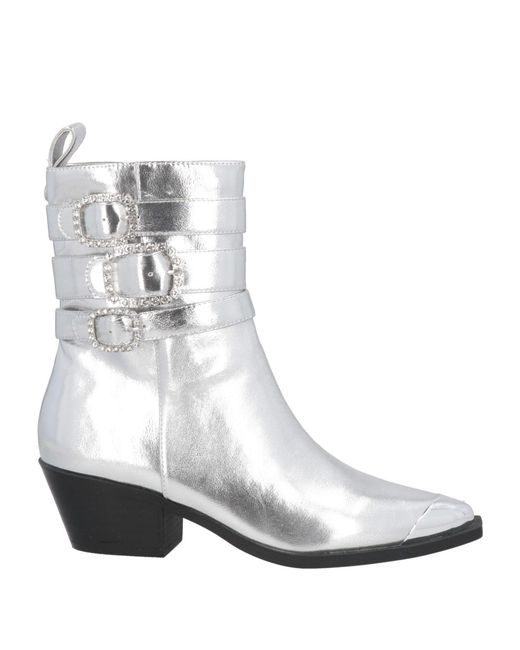 Steve Madden White Ankle Boots