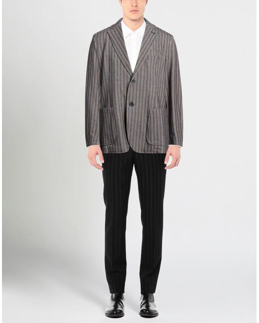 DISTRETTO 12 Gray Blazer for men