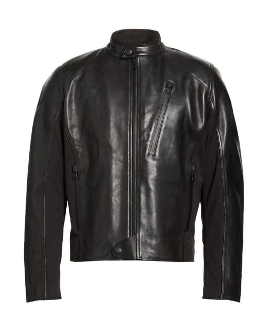 Belstaff Black Jacket Cow Leather for men