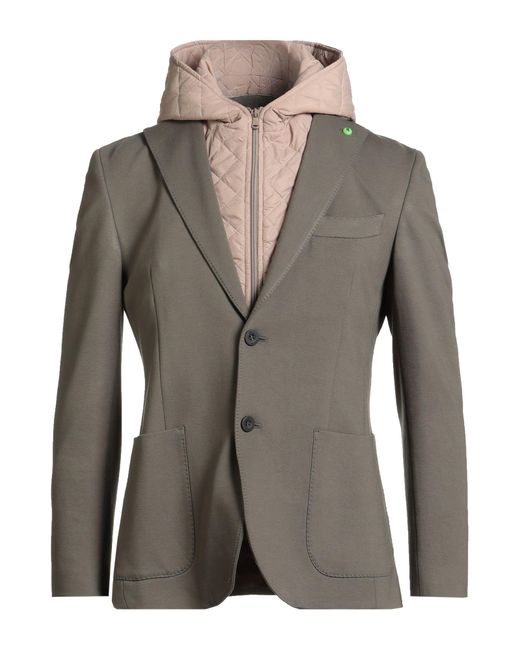 Barbati Gray Jacket Viscose, Polyamide, Elastane for men