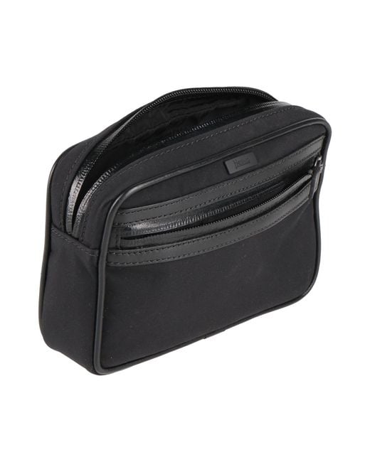 Herno Black Belt Bag Polyester, Calfskin, Ptfe for men
