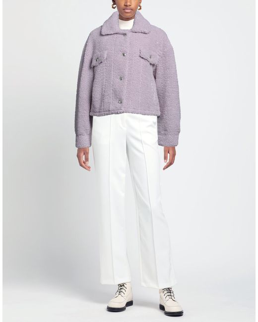 Gaelle Paris Purple Shearling & Teddy