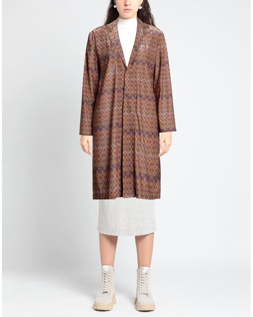 Siyu Brown Overcoat & Trench Coat