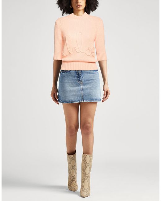 Chloé Pink Sweater Alpaca Wool, Silk