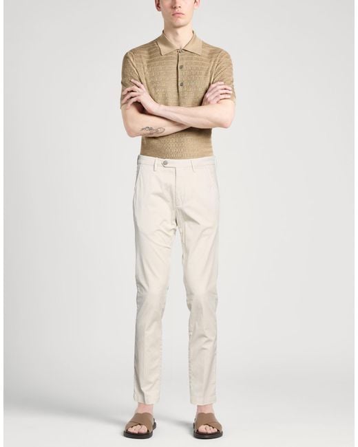 Michael Coal Natural Pants Cotton, Polyester, Elastane for men