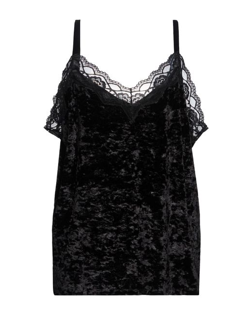 FIORELLA RUBINO Black Top Polyester, Elastane