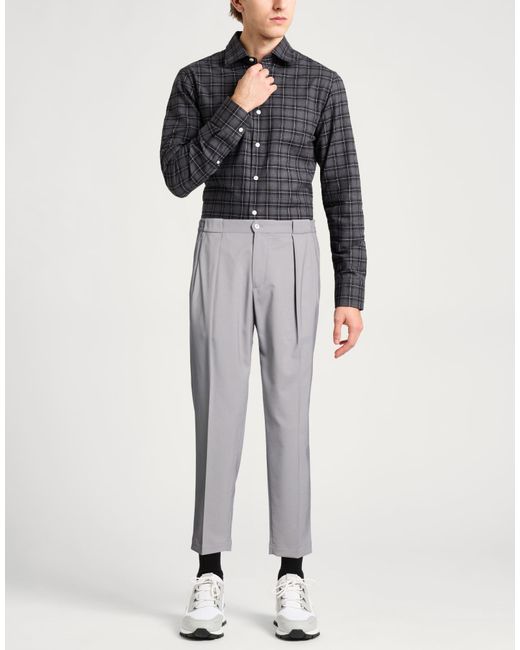 PT Torino Gray Pants Virgin Wool, Polyester, Elastane for men