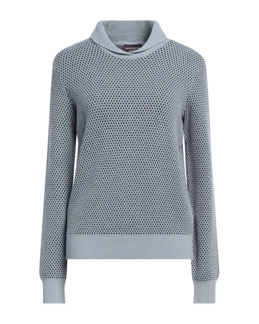 Emporio Armani Blue Sweater Cotton, Polyamide, Viscose, Cashmere