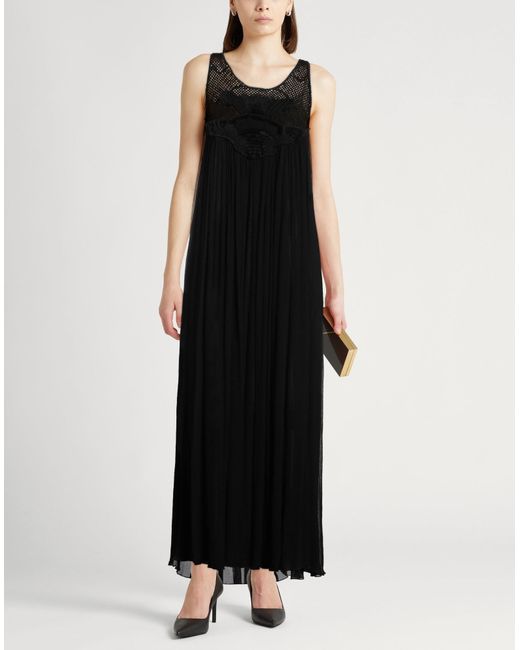 Alysi Black Maxi Dress Silk