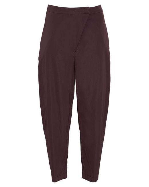 VIRNA DRÒ® Purple Tapered High-waist Trousers