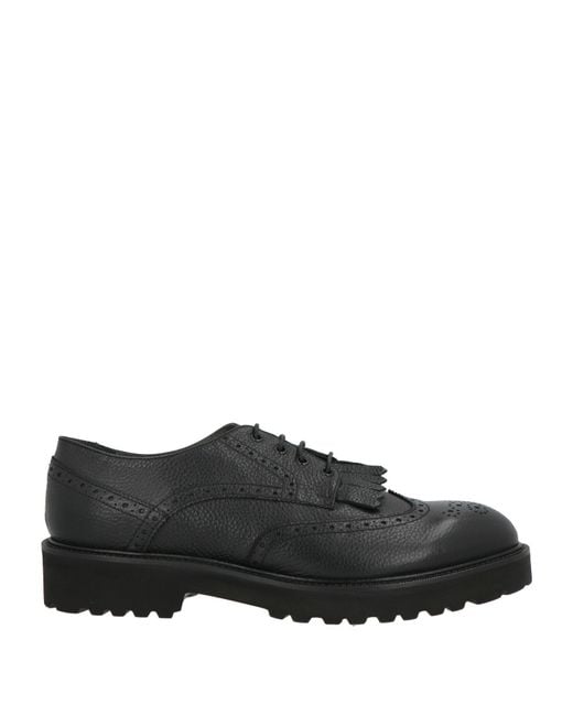 Alberto Guardiani Black Lace-Up Shoes Leather for men